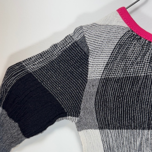 Tucker + Tate Black and White Plaid Kids Shirt with Pink Trim - Picture 5 of 12